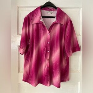 Younique Pink Striped Button-Down Shirt